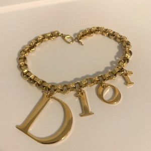 REPURPOSED VINTAGE DIOR CHARM NECKLACE